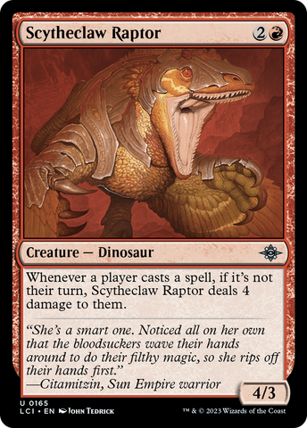 {@C} Scytheclaw Raptor [The Lost Caverns of Ixalan][LCI 165]
