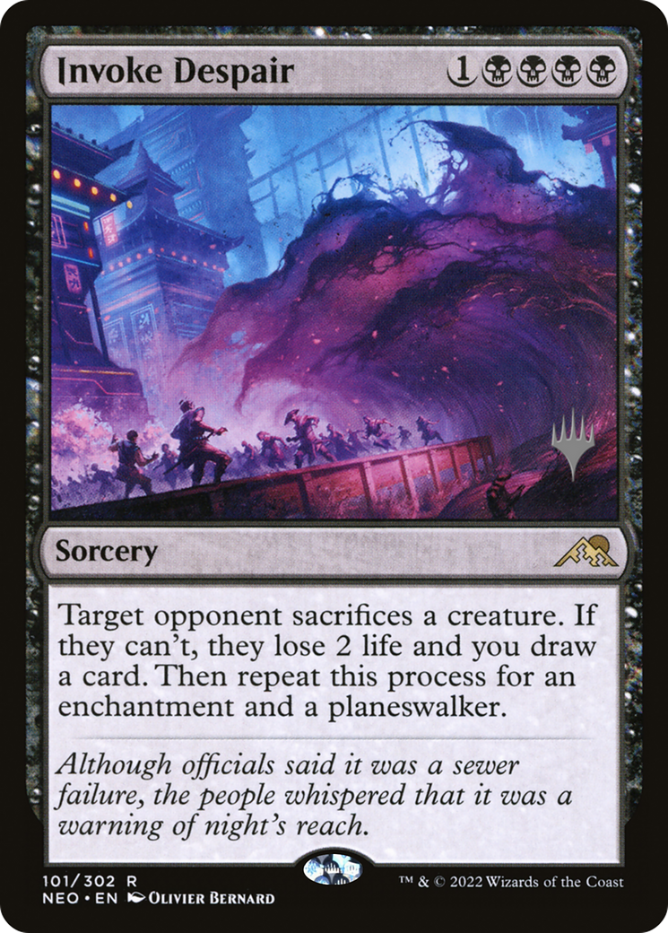 {R} Invoke Despair (Promo Pack) [Kamigawa: Neon Dynasty Promos][PP NEO 101]