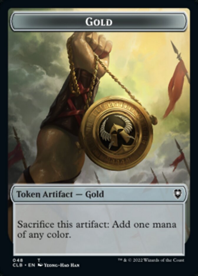 {T} Gold // Dragon Double-sided Token [Commander Legends: Battle for Baldur's Gate Tokens][TCLB 048]
