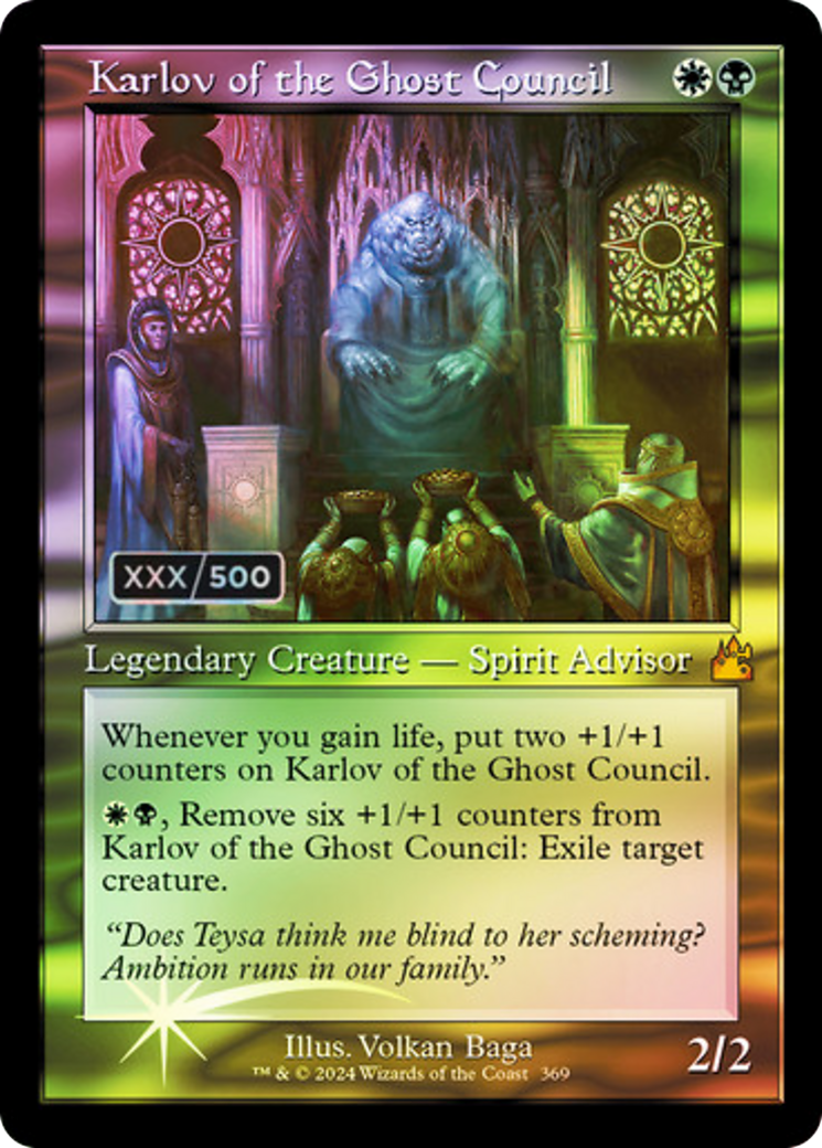 {R} Karlov of the Ghost Council (Retro) (Serialized) [Ravnica Remastered][SR RVR 369]