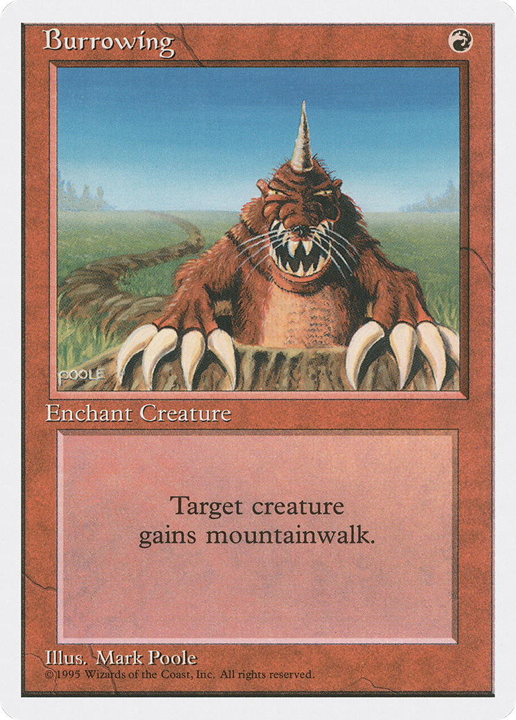 {C} Burrowing [Fourth Edition][4ED 180]