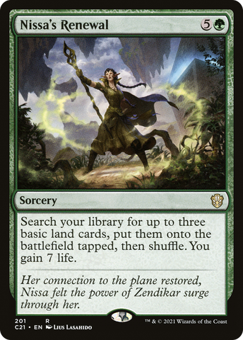 {R} Nissa's Renewal [Commander 2021][C21 201]