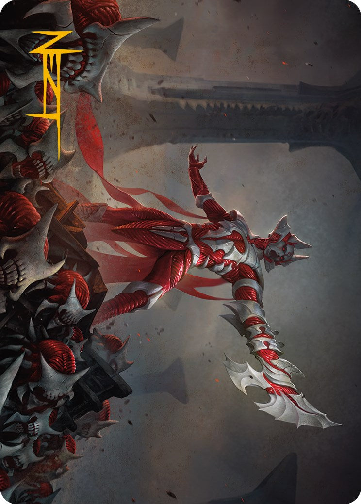 {A} Mite Overseer Art Card (Gold-Stamped Signature) [Phyrexia: All Will Be One Art Series][GS AONE 004]