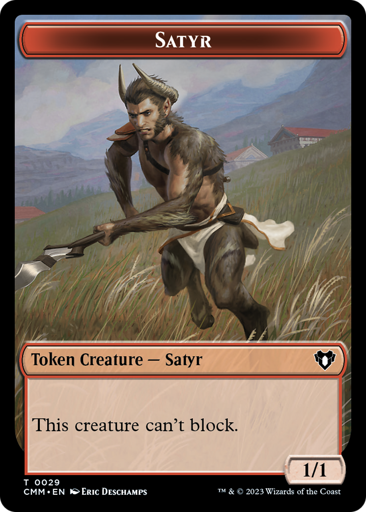 {T} Eldrazi Spawn // Satyr Double-Sided Token [Commander Masters Tokens][TCMM 3//29]