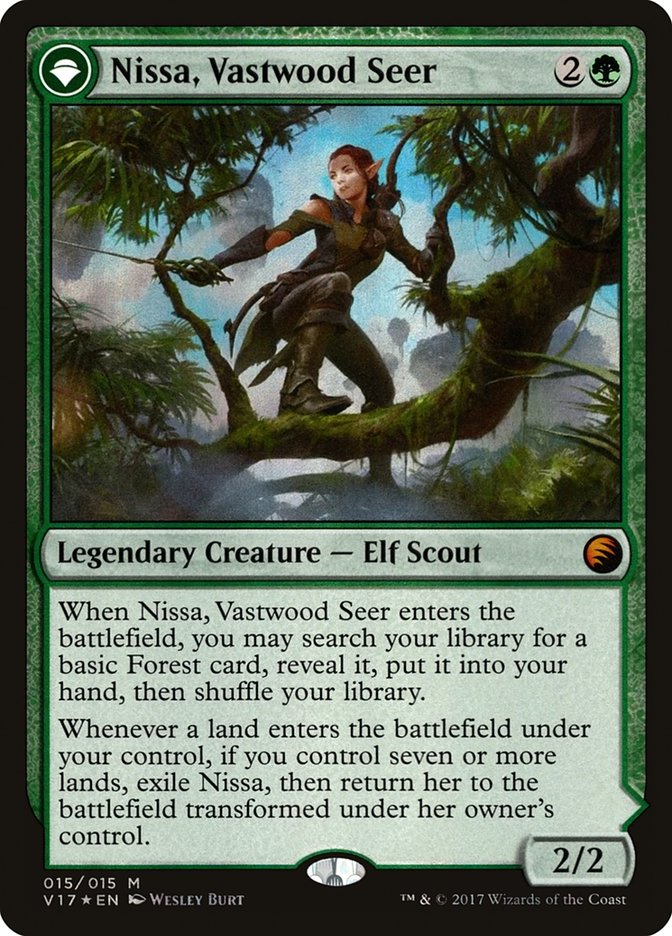 {R} Nissa, Vastwood Seer // Nissa, Sage Animist [From the Vault: Transform][V17 015] - Misty Mountain Games