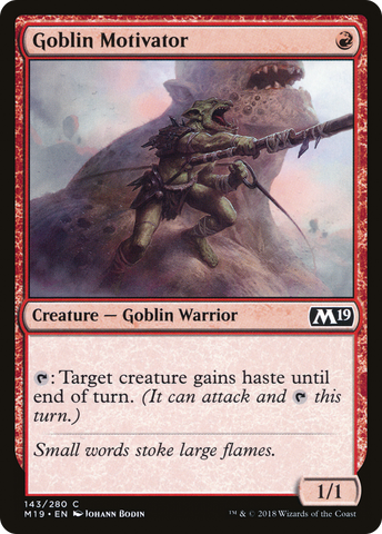 {C} Goblin Motivator [Core Set 2019][M19 143]