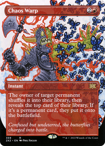 {R} Chaos Warp (Borderless Alternate Art) [Double Masters 2022][2X2 359]