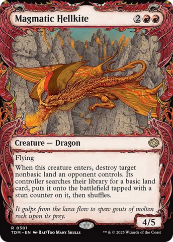 {@R} Magmatic Hellkite (Showcase) [Tarkir: Dragonstorm][TDM 301]