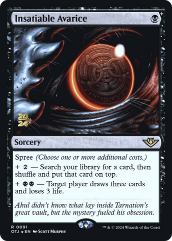 {@R} Insatiable Avarice [Outlaws of Thunder Junction Prerelease Promos][PR OTJ 091]