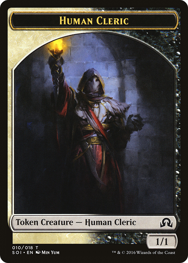 {T} Human Cleric Token [Shadows over Innistrad Tokens][TSOI 010]