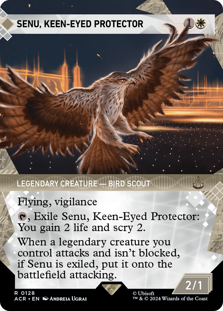 {R} Senu, Keen-Eyed Protector (Showcase) [Assassin's Creed][ACR 128]