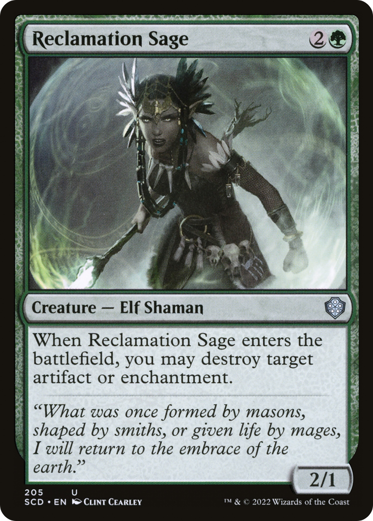 {C} Reclamation Sage [Starter Commander Decks][SCD 205]