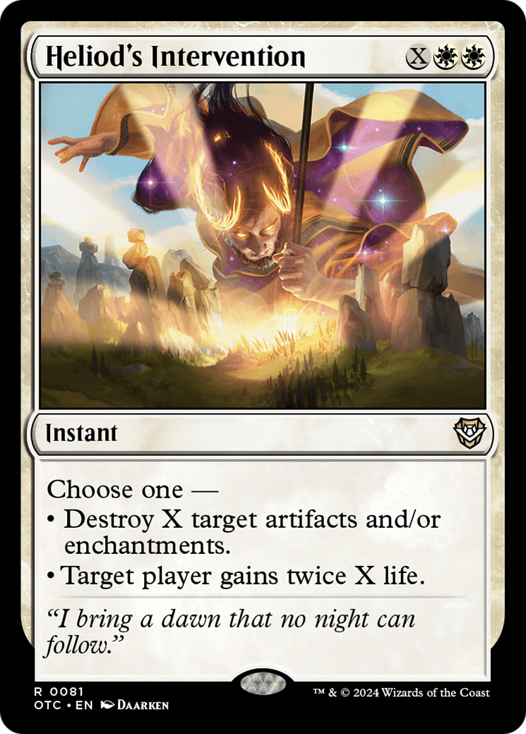 {R} Heliod's Intervention [Outlaws of Thunder Junction Commander][OTC 081]