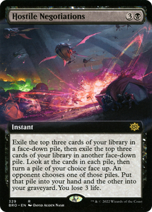 {R} Hostile Negotiations (Extended Art) [The Brothers' War][BRO 329]