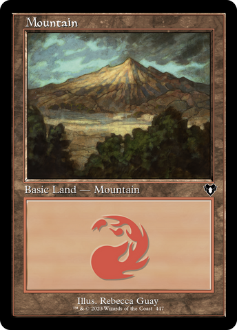 {B} Mountain (447) (Retro) [Commander Masters][CMM 447]