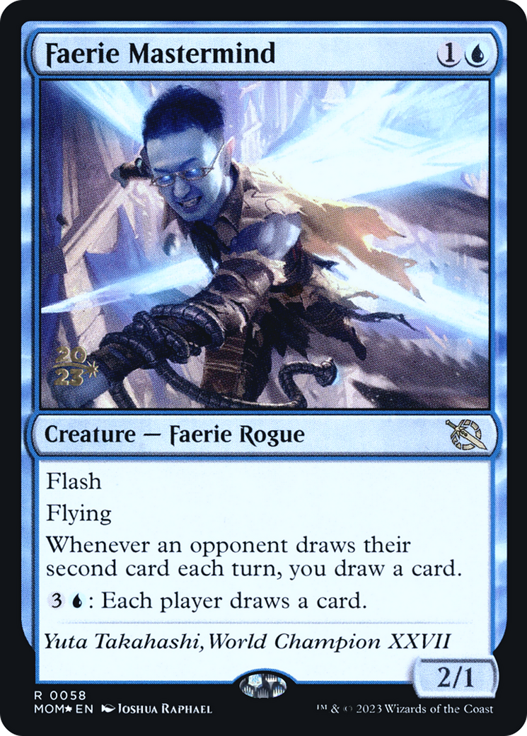 {R} Faerie Mastermind [March of the Machine Prerelease Promos][PR MOM 058]