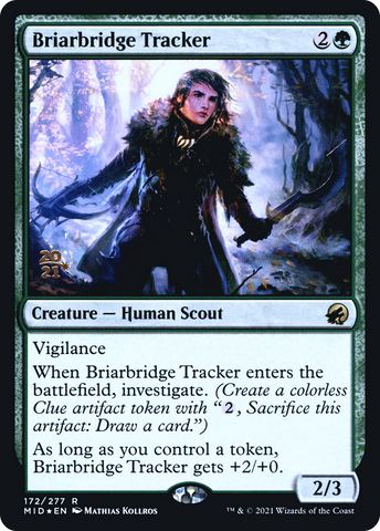 {R} Briarbridge Tracker [Innistrad: Midnight Hunt Prerelease Promos][PR MID 172]