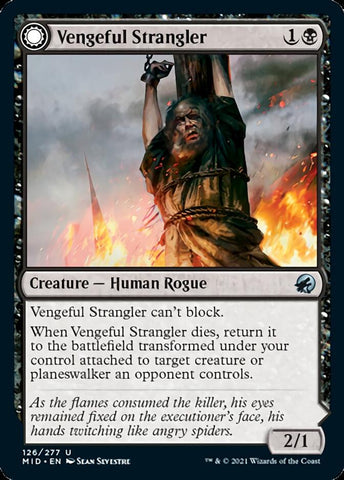{C} Vengeful Strangler // Strangling Grasp [Innistrad: Midnight Hunt][MID 126]