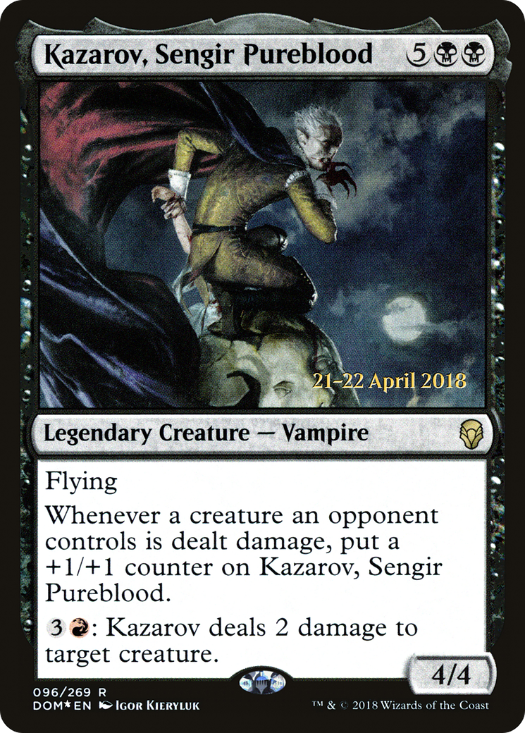 {R} Kazarov, Sengir Pureblood [Dominaria Prerelease Promos][PR DOM 096]