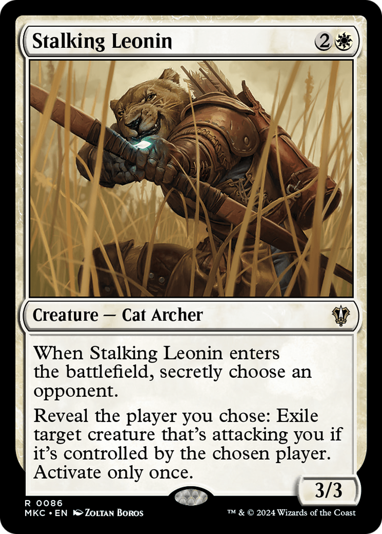 {R} Stalking Leonin [Murders at Karlov Manor Commander][MKC 086]