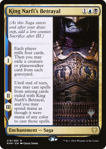 {R} King Narfi's Betrayal (Promo Pack) [Kaldheim Promos][PP KHM 219]