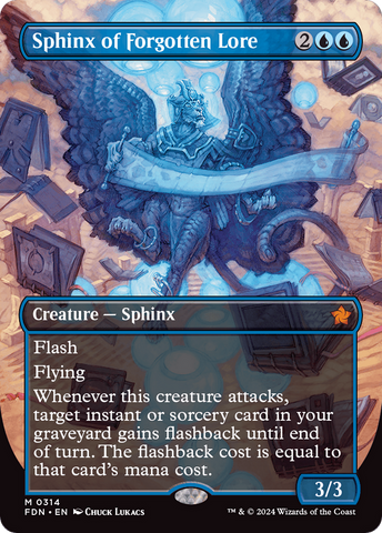 {@R} Sphinx of Forgotten Lore (Borderless) [Foundations][FDN 314]