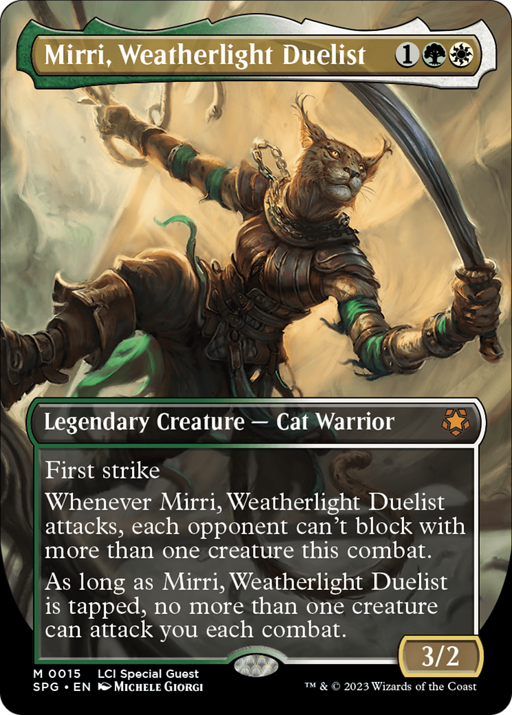 {R} Mirri, Weatherlight Duelist (Borderless) [The Lost Caverns of Ixalan Special Guests][SPG 015]
