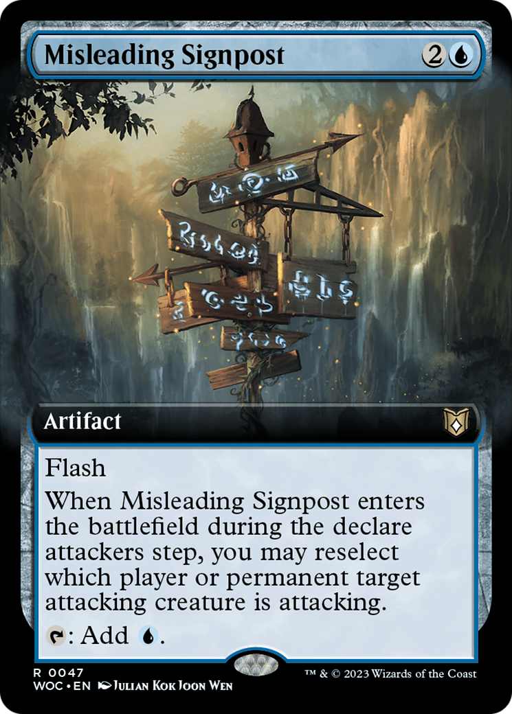 {R} Misleading Signpost (Extended Art) [Wilds of Eldraine Commander][WOC 047]