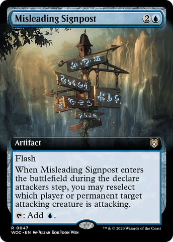{R} Misleading Signpost (Extended Art) [Wilds of Eldraine Commander][WOC 047]