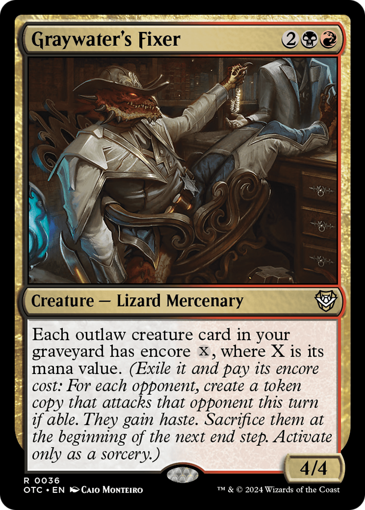 {R} Graywater's Fixer [Outlaws of Thunder Junction Commander][OTC 036]