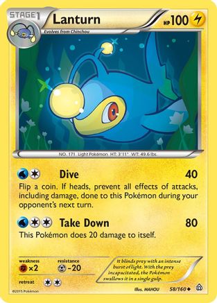 [PKM] Lanturn (58/160) [XY: Primal Clash]