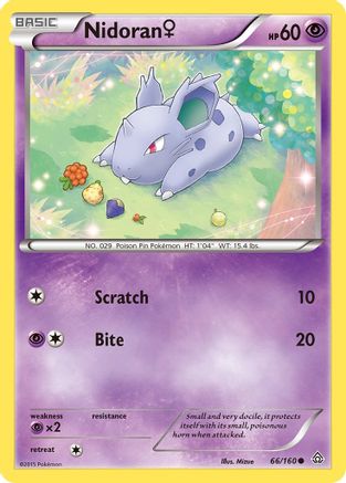 [PKM] Nidoran (66/160) (Female) [XY: Primal Clash]