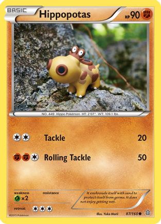 [PKM] Hippopotas (87/160) [XY: Primal Clash]