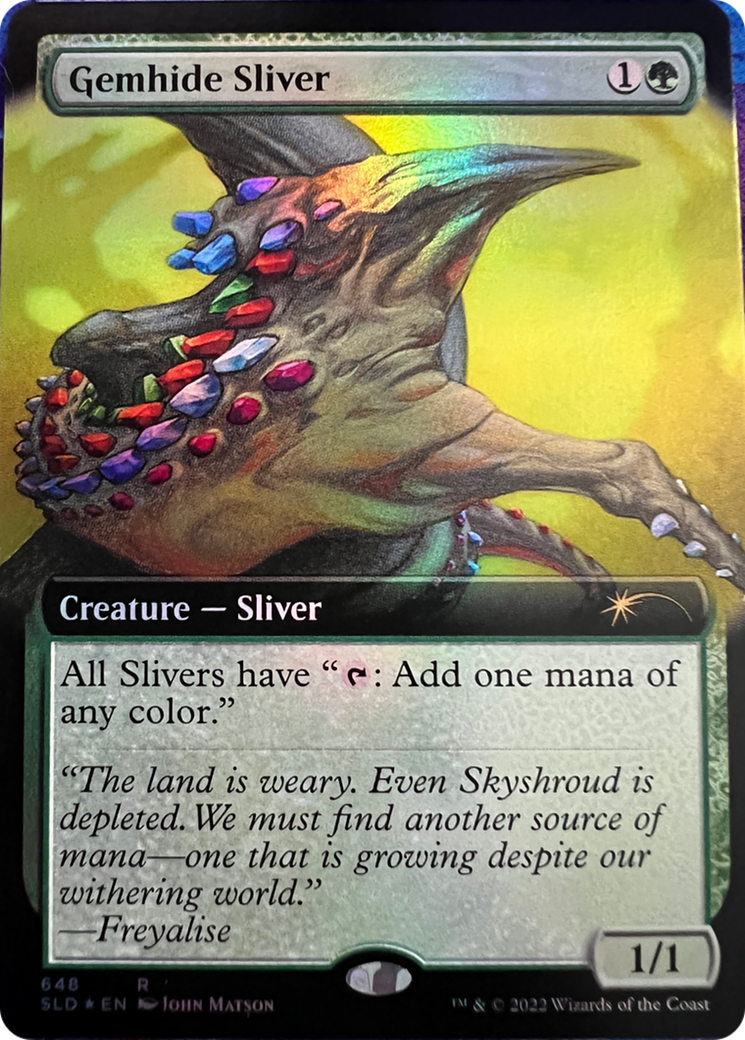 {R} Gemhide Sliver (Extended Art) [Secret Lair Drop Series][SLD 648]