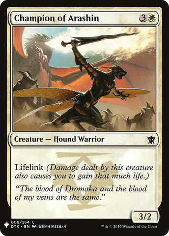 {C} Champion of Arashin [Mystery Booster][LS DTK 009]