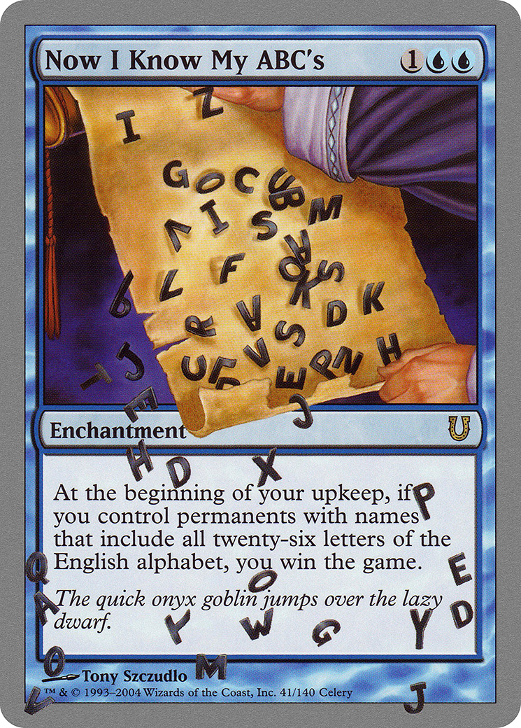 {R} Now I Know My ABC's [Unhinged][UNH 041]