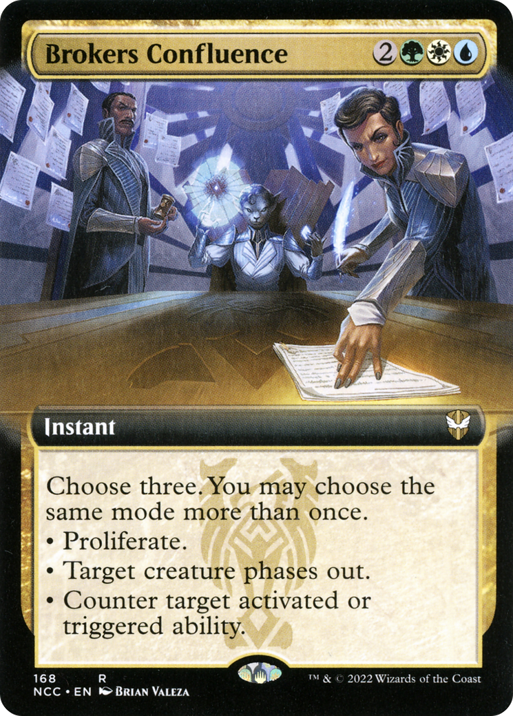 {R} Brokers Confluence (Extended Art) [Streets of New Capenna Commander][NCC 168]