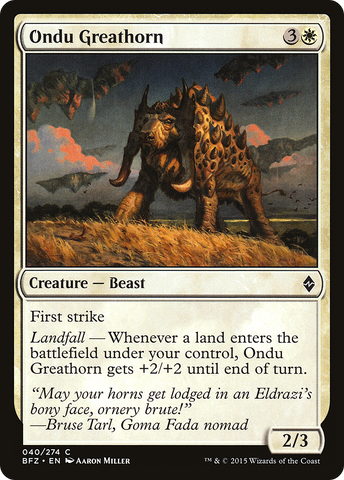 {C} Ondu Greathorn [Battle for Zendikar][BFZ 040]