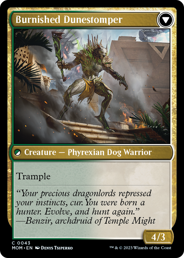 {C} Tarkir Duneshaper // Burnished Dunestomper [March of the Machine][MOM 043]