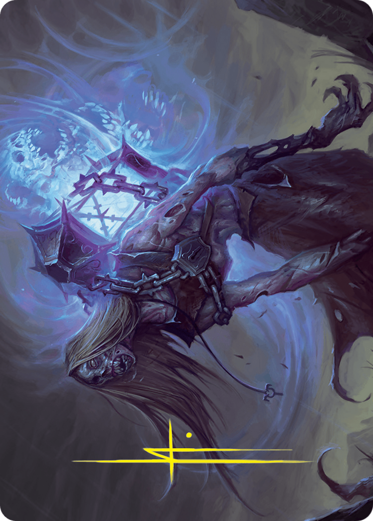 {A} Soul-Shackled Zombie Art Card (9/54) (Gold-Stamped Signature) [Foundations Art Series][GS AFDN 009]