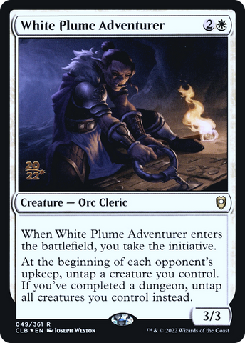 {R} White Plume Adventurer [Commander Legends: Battle for Baldur's Gate Prerelease Promos][PR CLB 049]