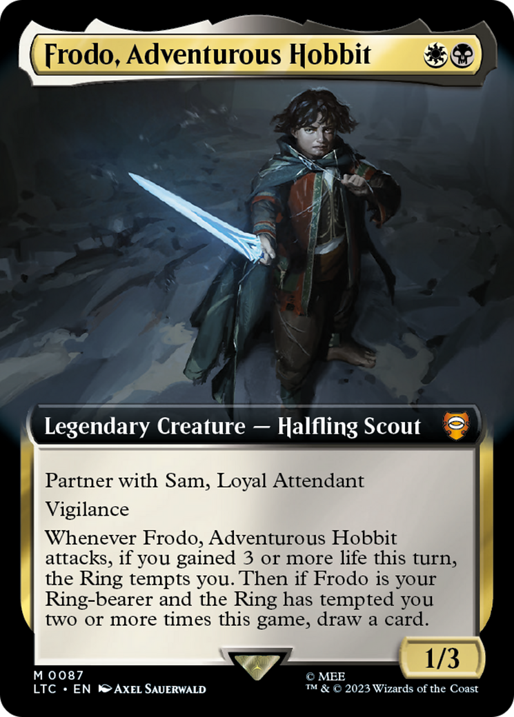 {R} Frodo, Adventurous Hobbit (Extended Art) [The Lord of the Rings: Tales of Middle-Earth Commander][LTC 087]