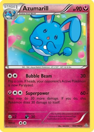 [PKM-R] Azumarill (103/160) [XY: Primal Clash]