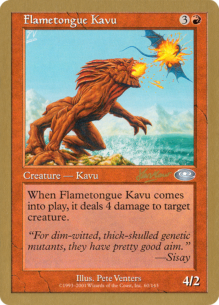 {C} Flametongue Kavu (Sim Han How) [World Championship Decks 2002][GB WC02 SHH60]