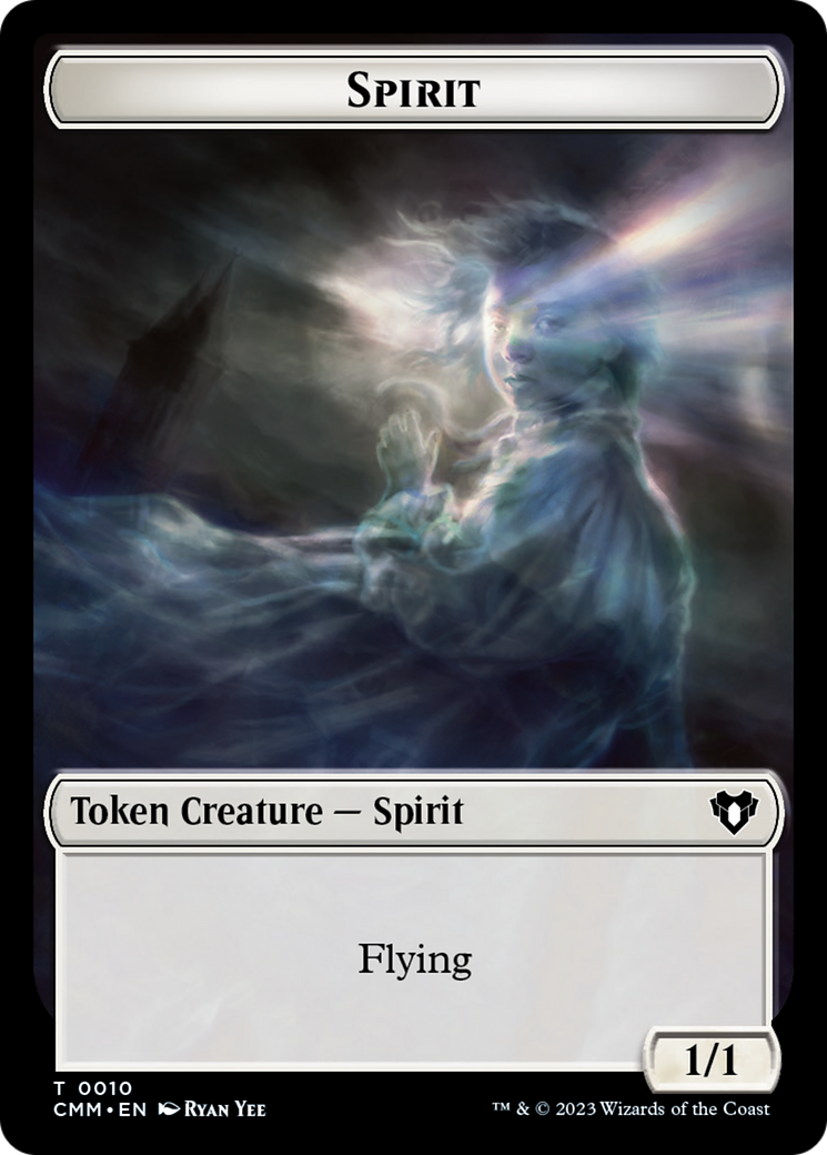 {T} Spirit Token (10) [Commander Masters Tokens][TCMM 010]