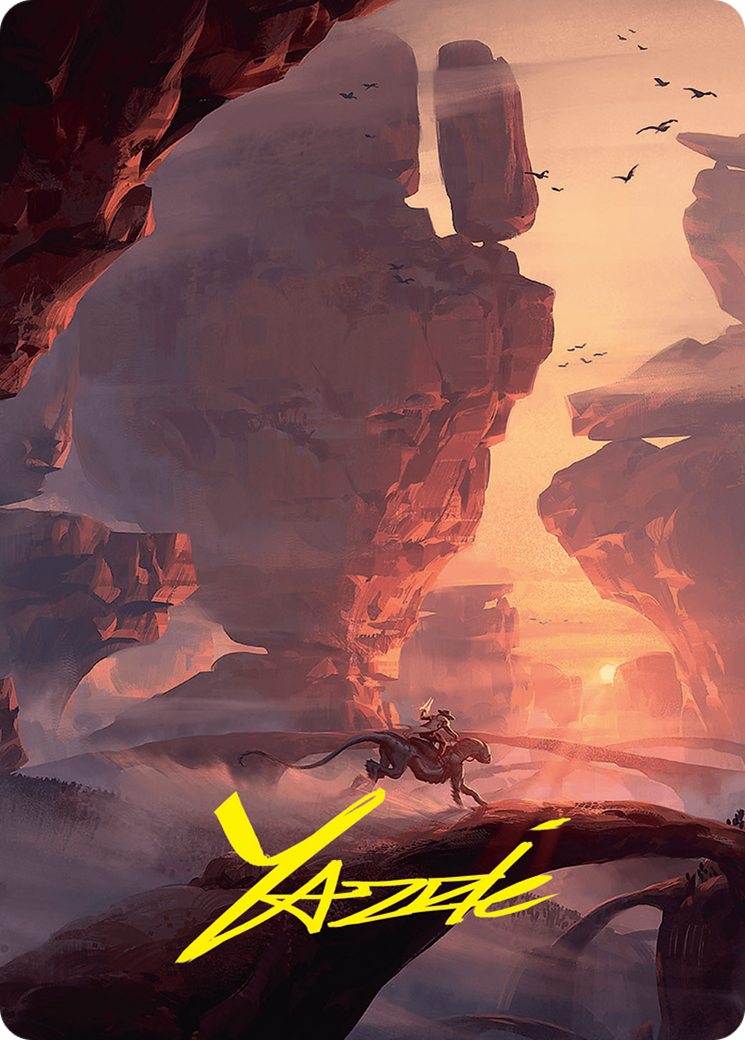 {A} Mountain Art Card (24/54) (Gold-Stamped Signature) [Foundations Art Series][GS AFDN 024]