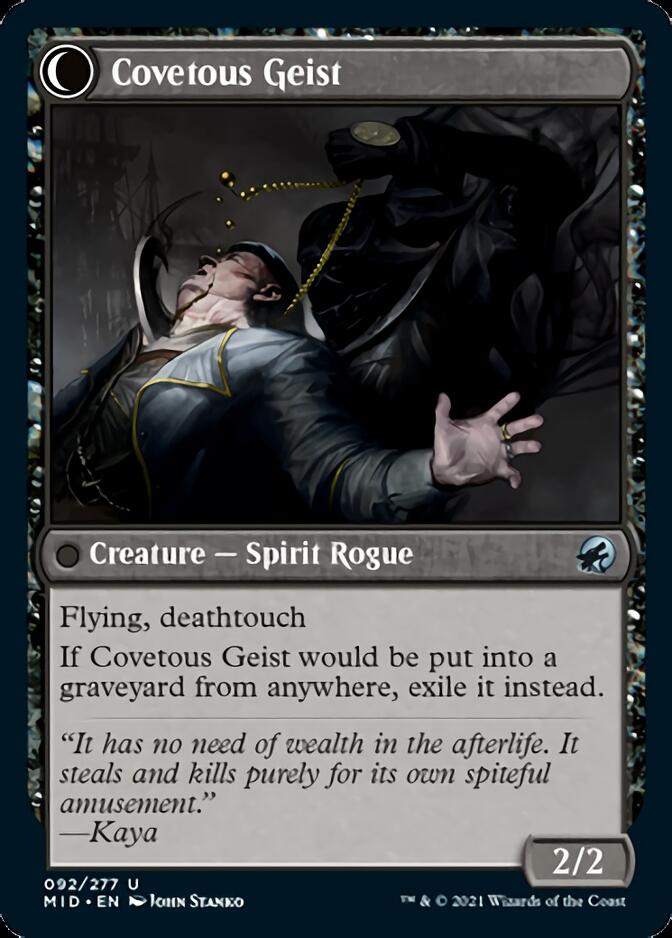 {C} Covert Cutpurse // Covetous Geist [Innistrad: Midnight Hunt][MID 092]
