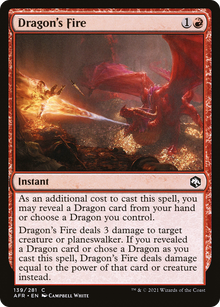 {C} Dragon's Fire [Dungeons & Dragons: Adventures in the Forgotten Realms][AFR 139]