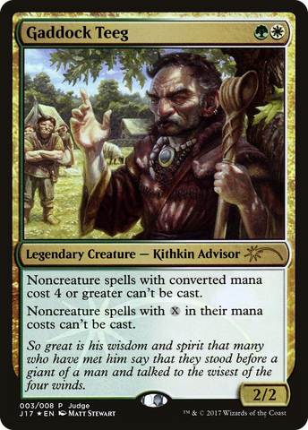 {R} Gaddock Teeg [Judge Gift Cards 2017][PA J17 003]