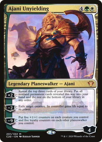 {R} Ajani Unyielding [Commander 2020][C20 201]